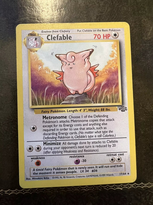 Pokemon Card Clefable 1990s Rare