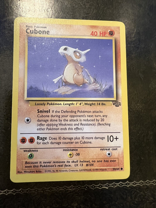 Pokemon Card Cubone 1990s Common