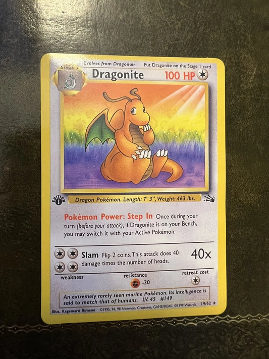 Pokemon Card Dragonite Rare 1990s