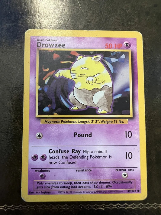 Pokemon Card Drowzee Common 1990s