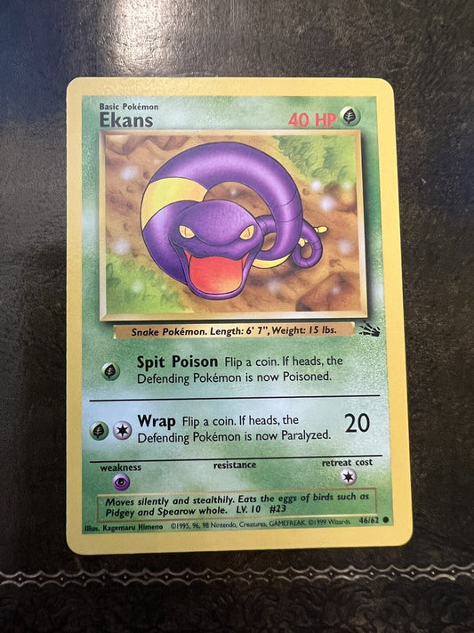 Pokemon Card Ekans 1990s Common