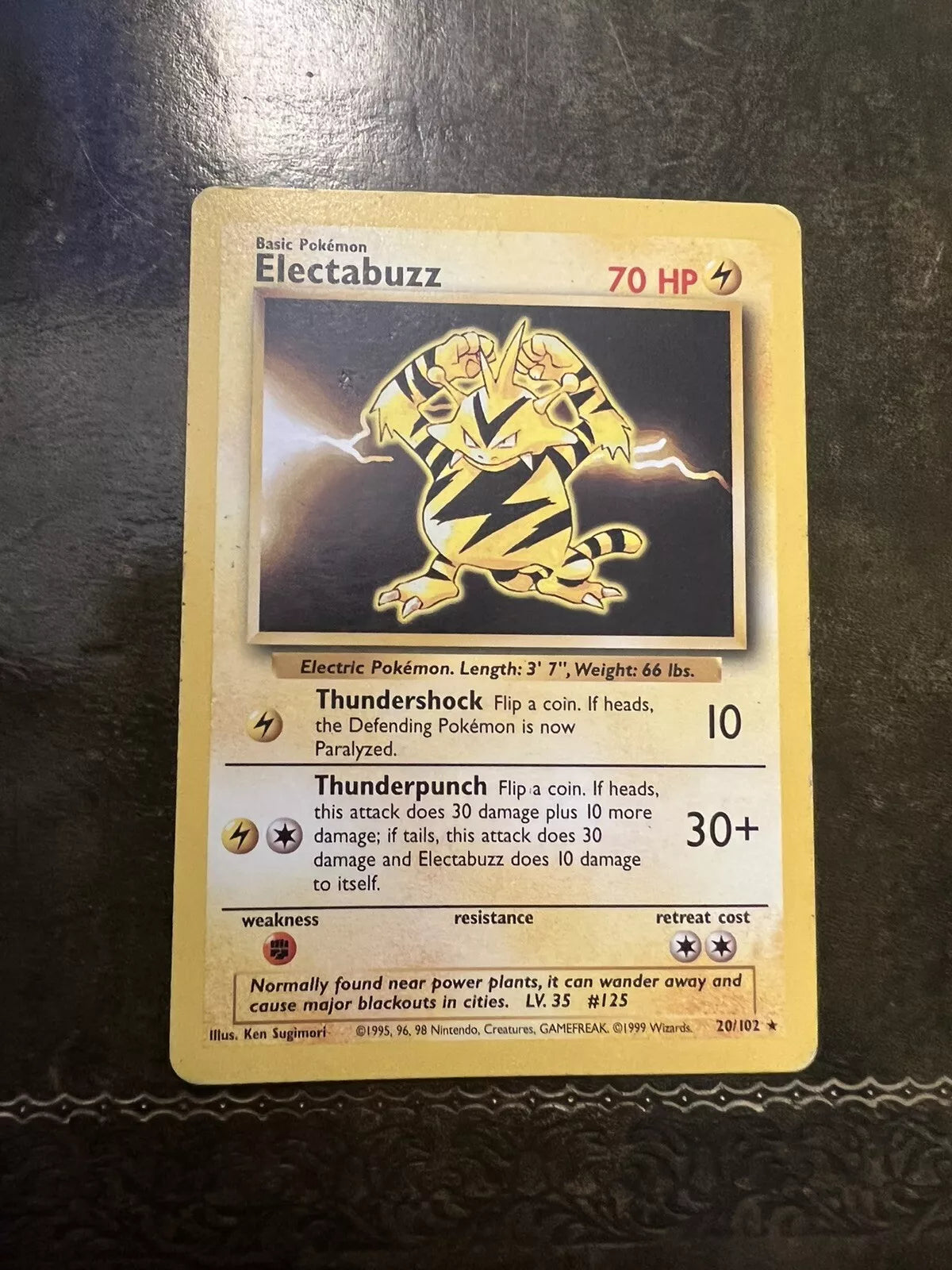 Pokemon Card Elextabuzz Rare 1990s