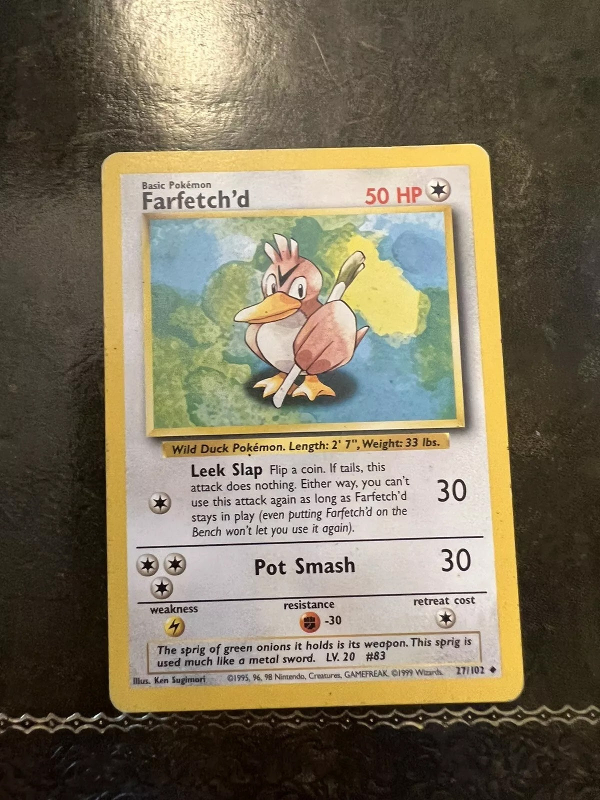 Pokemon Card Farfetch_d 1990s Uncommon
