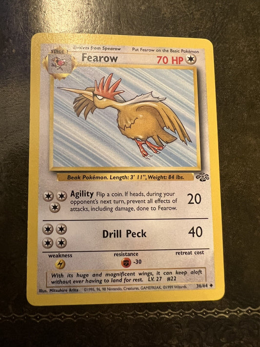 Pokemon Card Fearow 1990s Uncommon