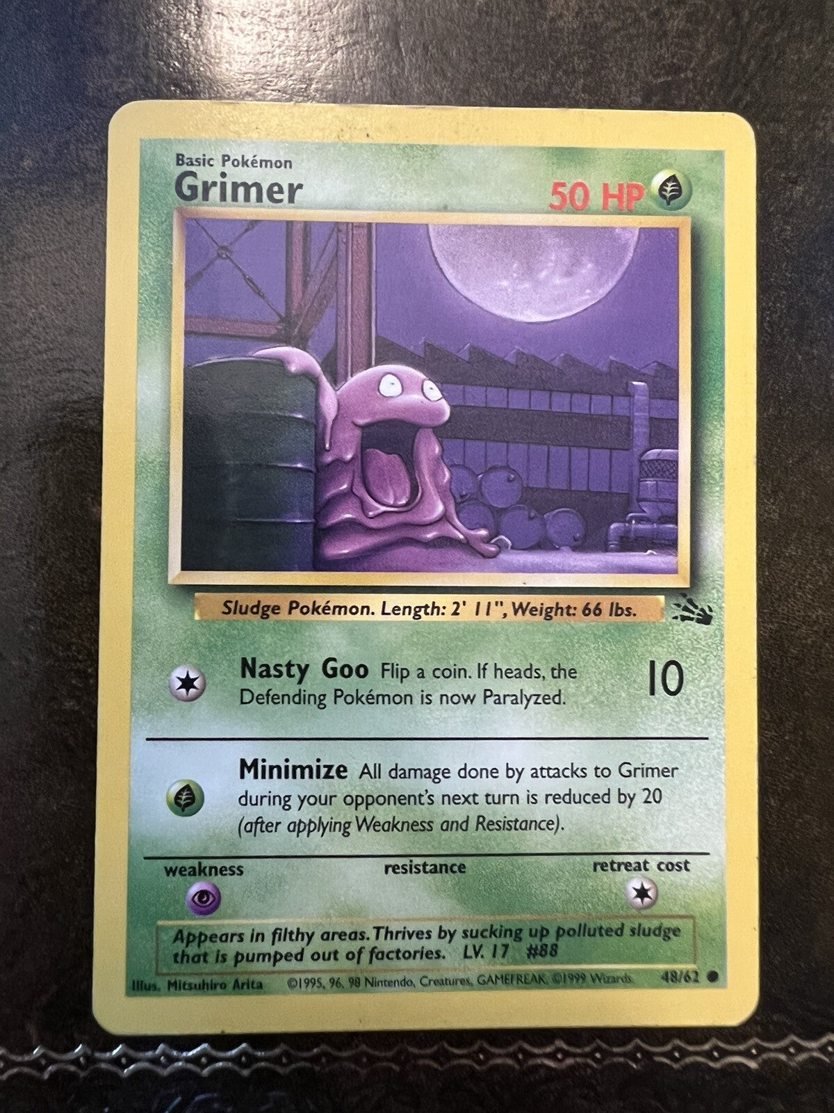 Pokemon Card Grimer Common 1990s