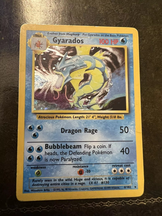Pokemon Card Gyarados Holo Rare 1990s
