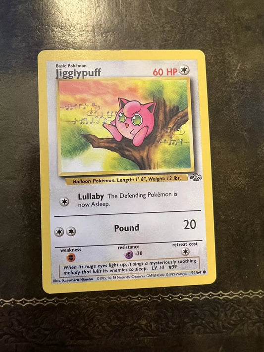 Pokemon Card Jiggly puff Common 1990s