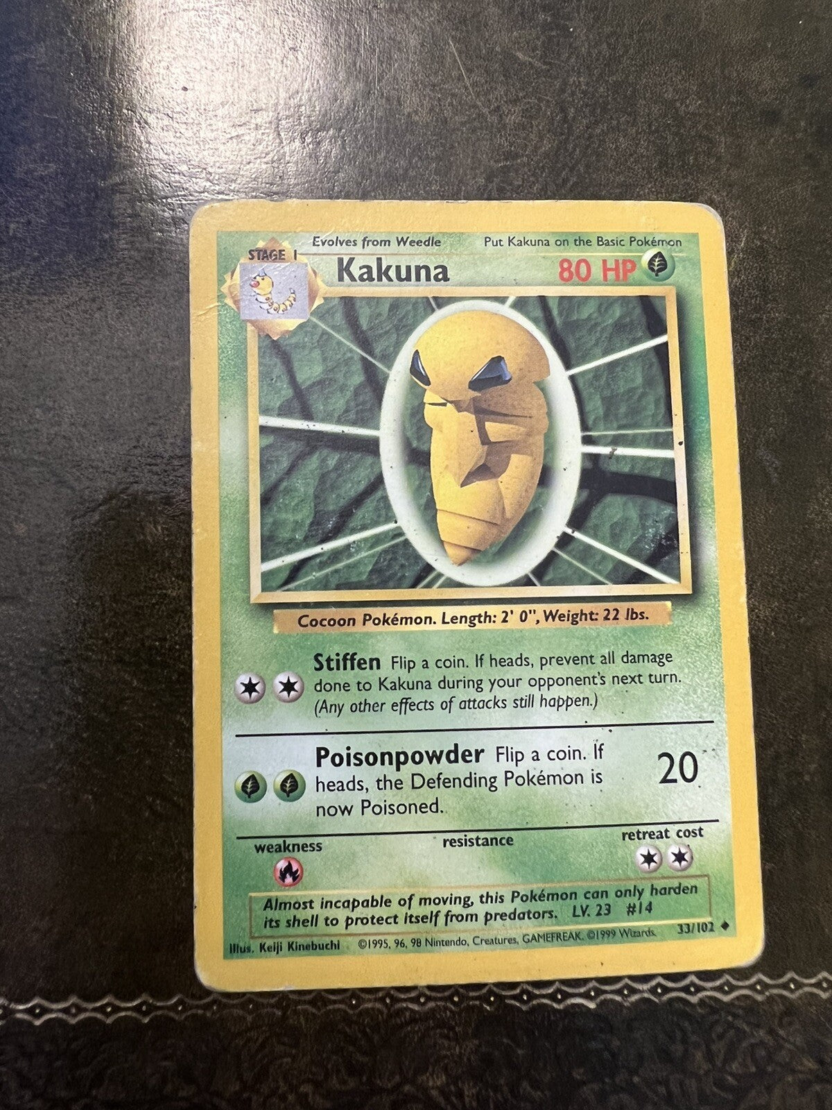 Pokemon Card Kakuna 1990s Uncommon