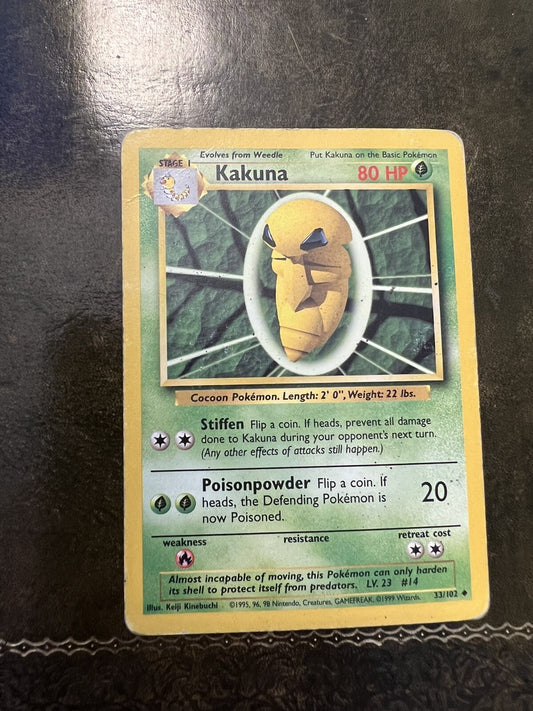 Pokemon Card Kakuna 1990s Uncommon
