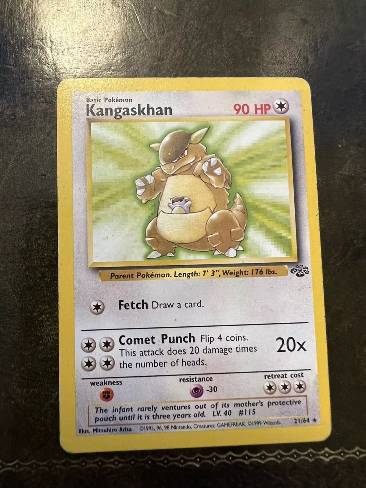 Pokemon Card Kangaskhan 1990s Rare