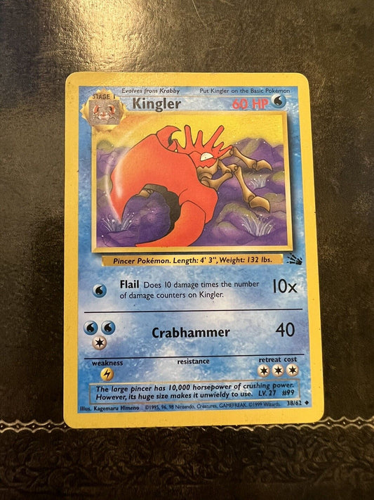 Pokemon Card Kingler Uncommon 1990s