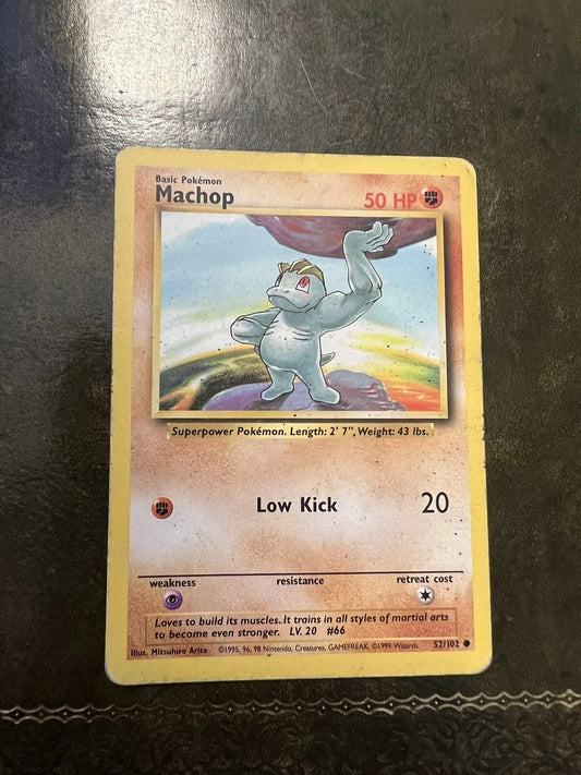 Pokemon Card Machop 1990s Common