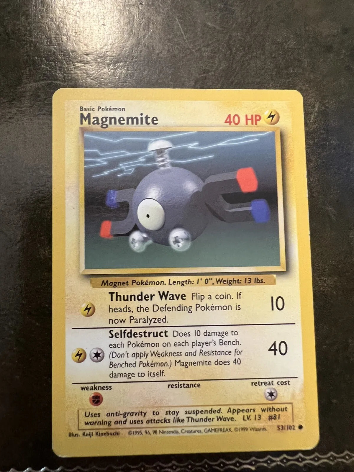 Pokemon Card Magnemite Common 1990s