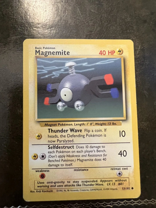Pokemon Card Magnemite Common 1990s