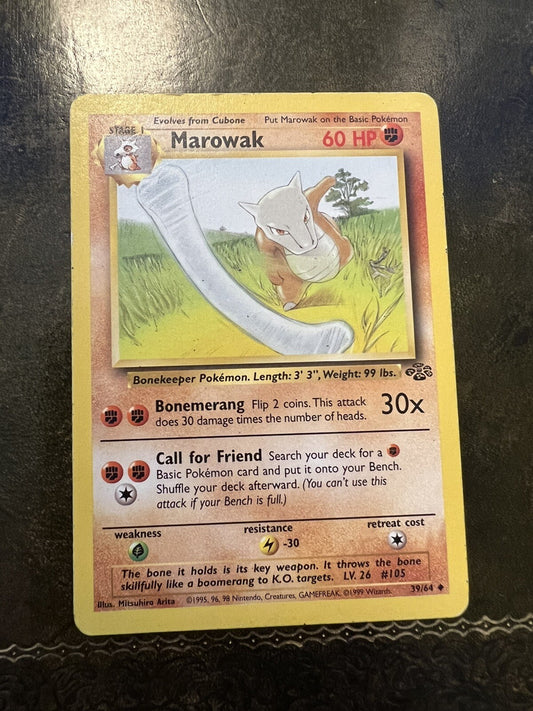 Pokemon Card Marowak 1990s Uncommon