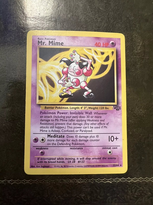 Pokemon Card MrMime 1990s Rare