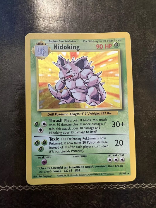 Pokemon Card Nidoking Holo Rare 1990s