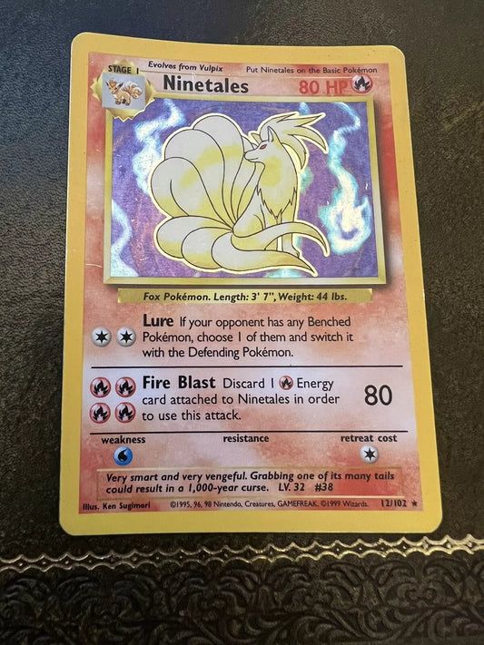 Pokemon Card Ninetales Holo 1990s Rare
