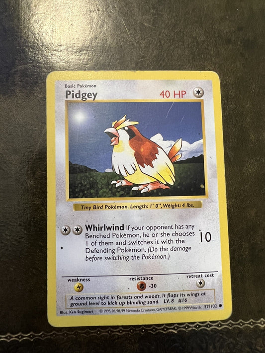 Pokemon Card Pidgey Common 1990s