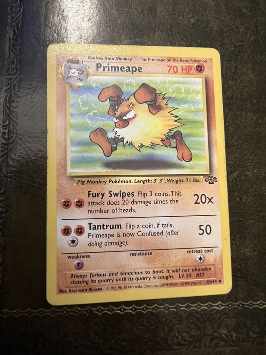 Pokemon Card Primeape Uncommon 1990s