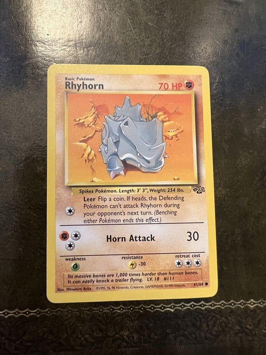 Pokemon Card Rhyhorn 1990s Common