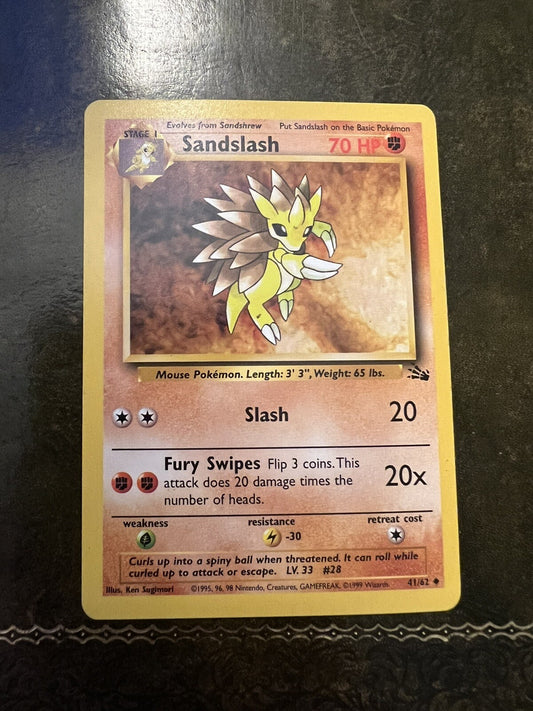Pokemon Card Sandslash 1990s Uncommon