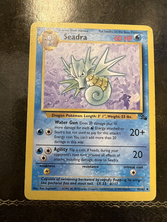 Pokemon Card Seadra 1990s Uncommon