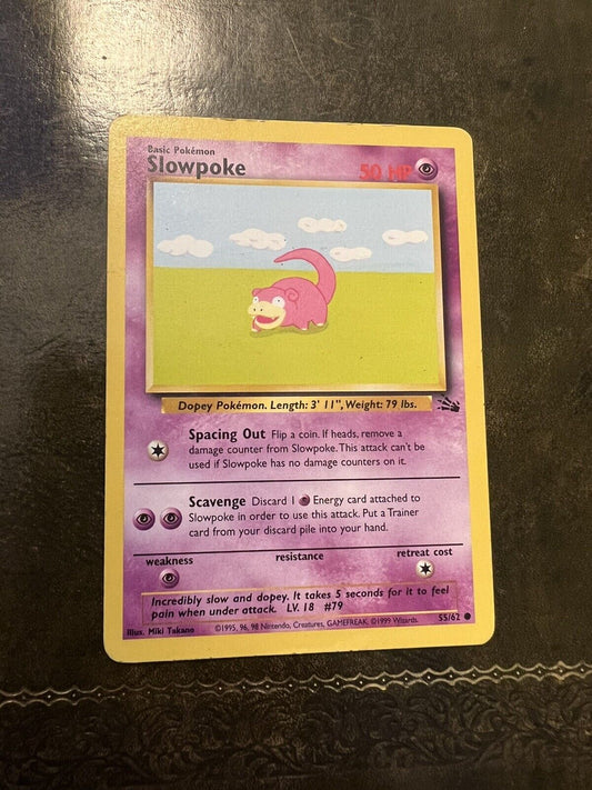 Pokemon Card Slowpoke Common 1990s