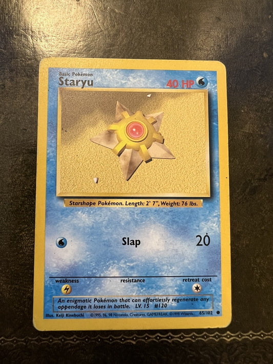 Pokemon Card Staryu Common 1990s