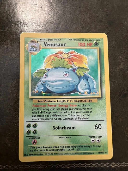 Pokemon Card Venusaur Rare 1990s