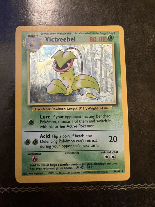 Pokemon Card Victreebel Rare 1990s