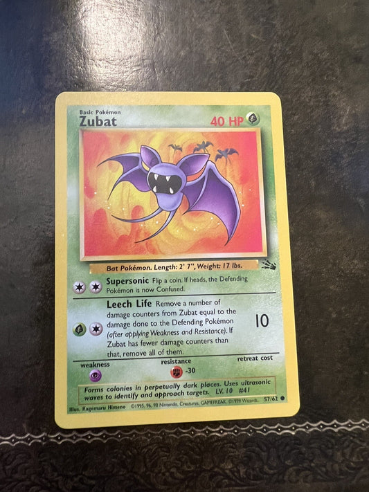 Pokemon Card Zubat 1990s Common