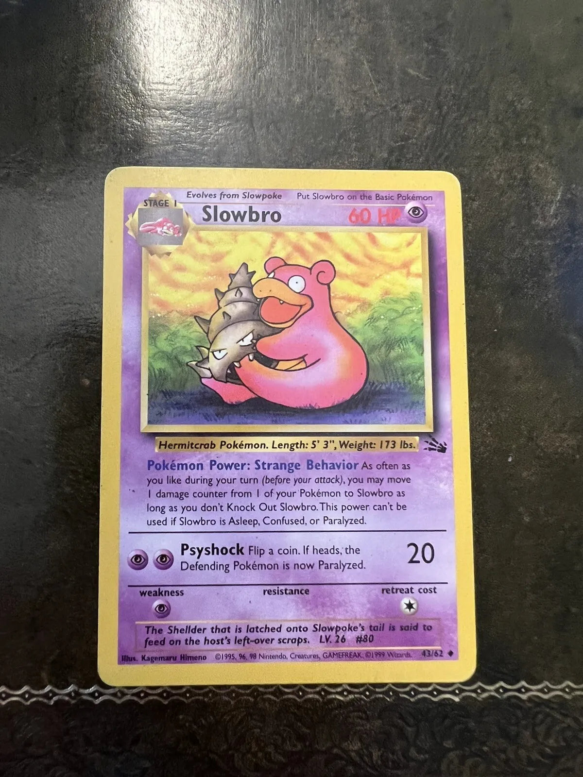 Pokemon card Slowbro 1990s Uncommon