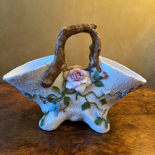 Porcelain Basket Vase