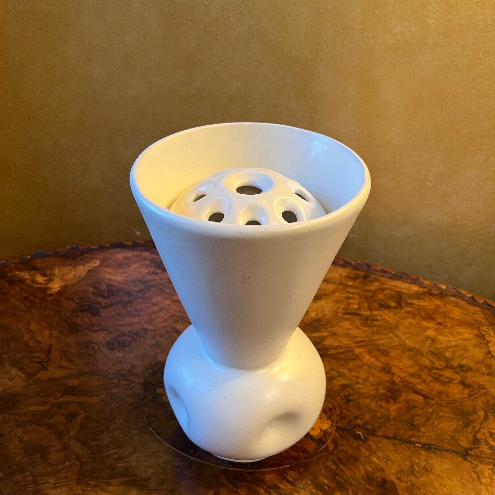 Porcelain Vase With Flower Frog