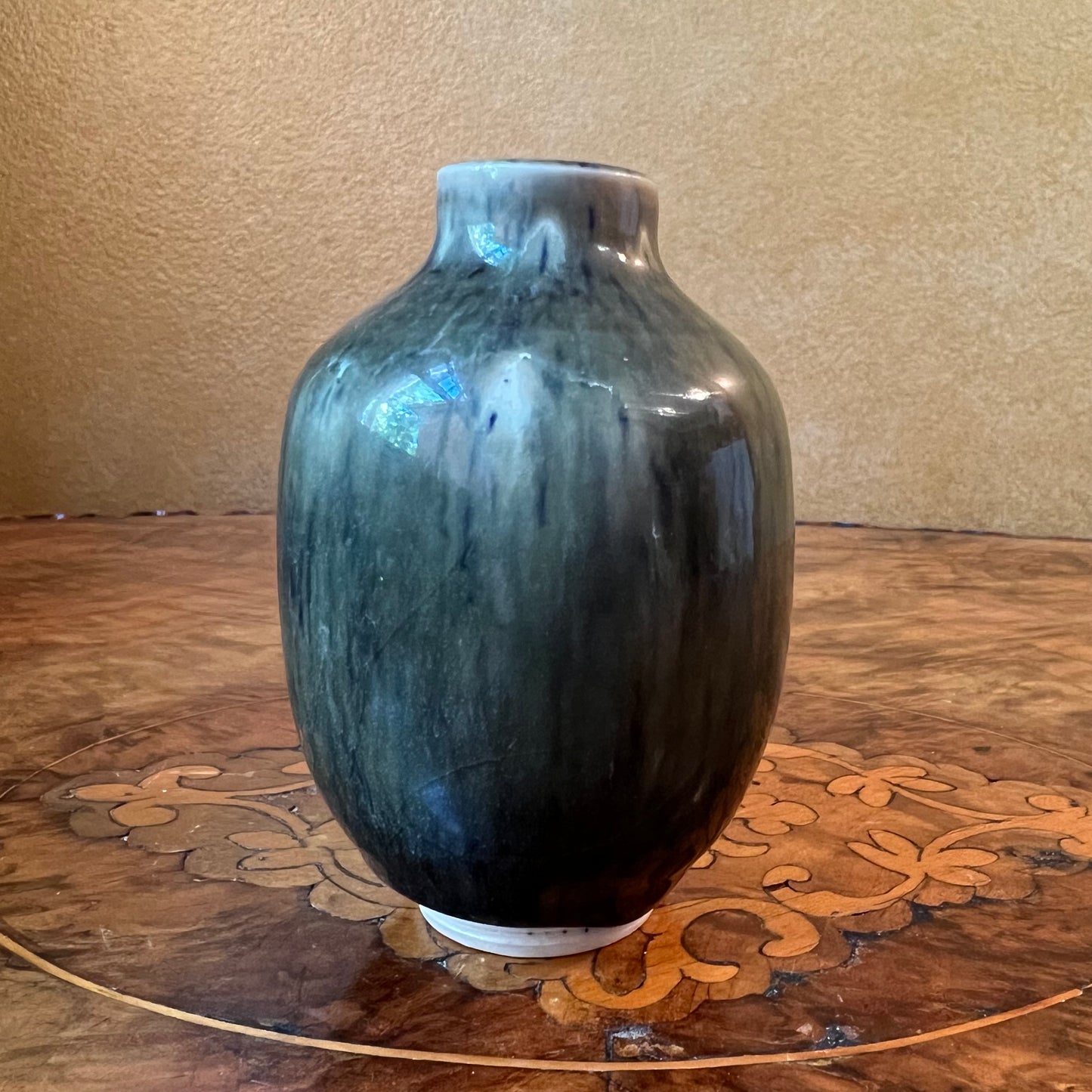 Pottery Vase Blue green