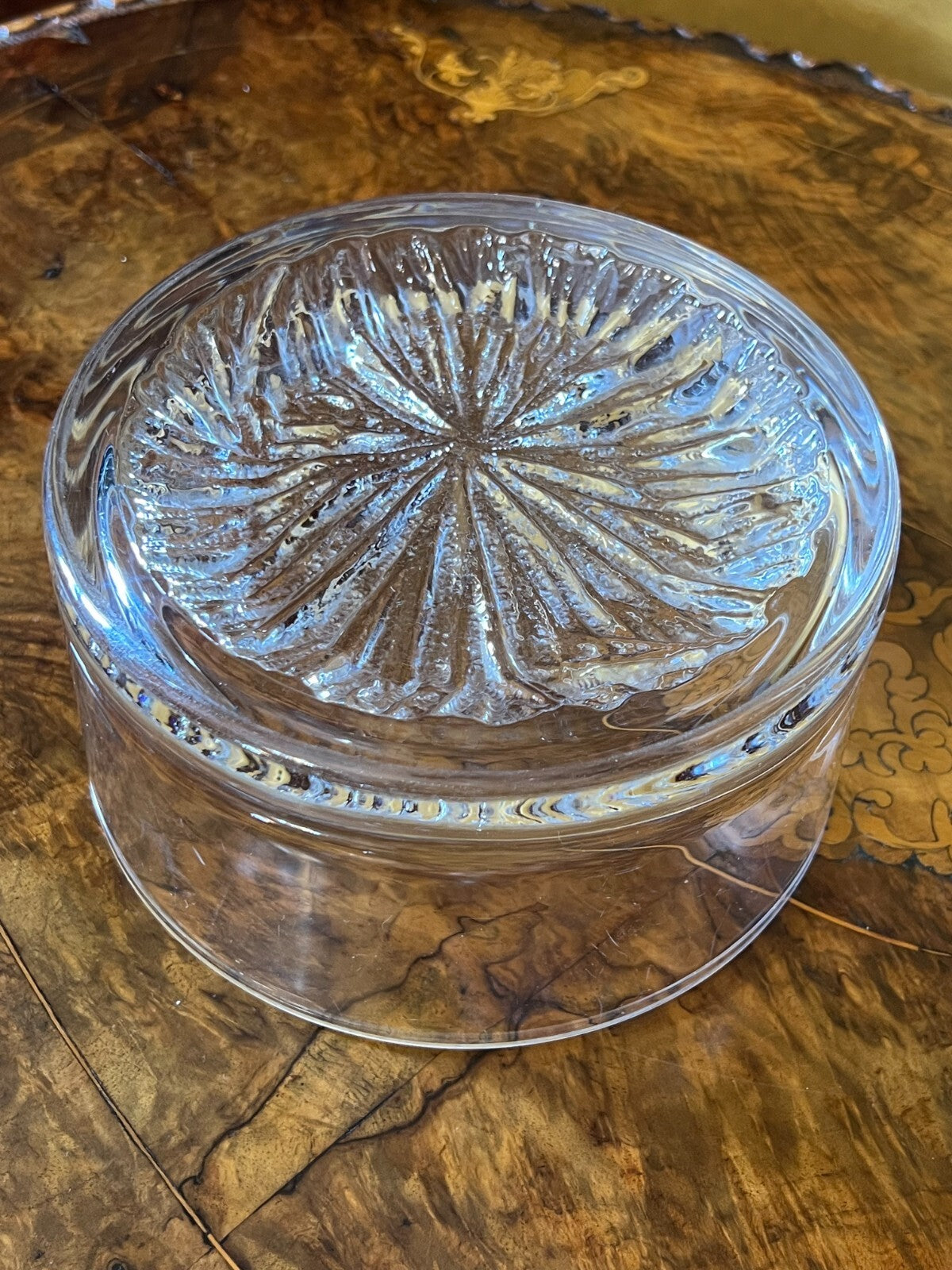 Pressed  Base Glass Bowl