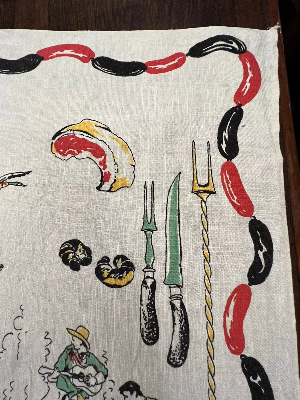 Pure Linen BBQ Tea Towel