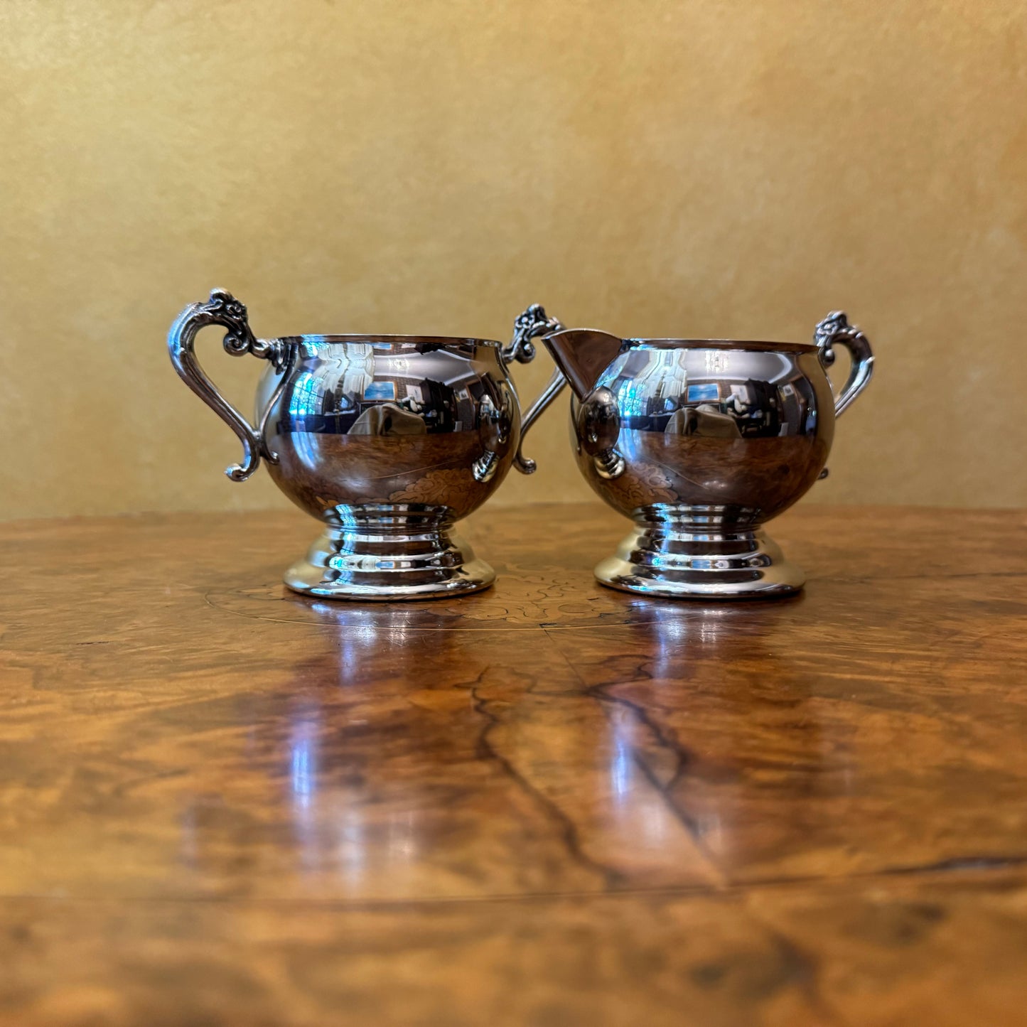 Ranleigh Silver Plate Milk & Sugar Set