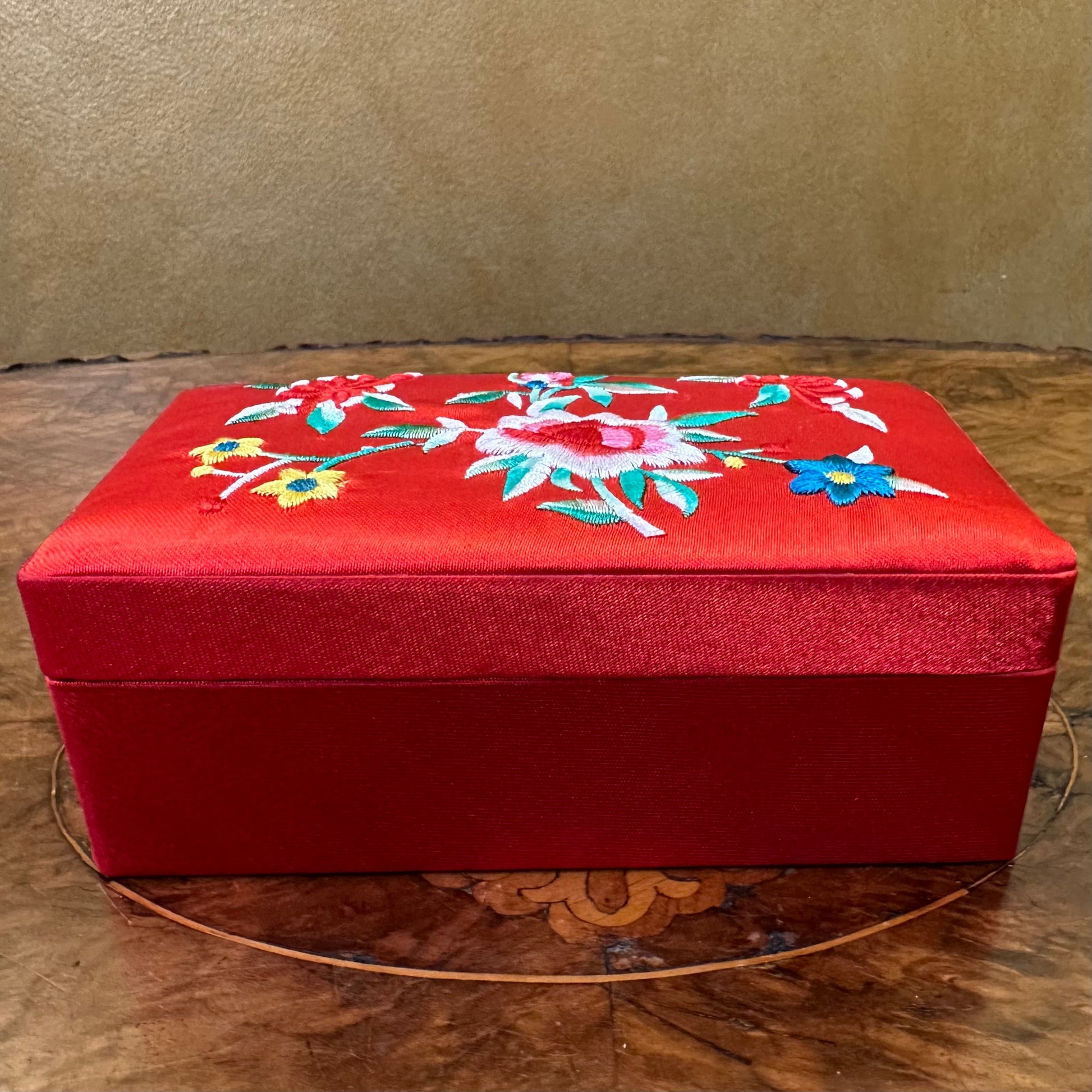 Red Floral Jewellery Box