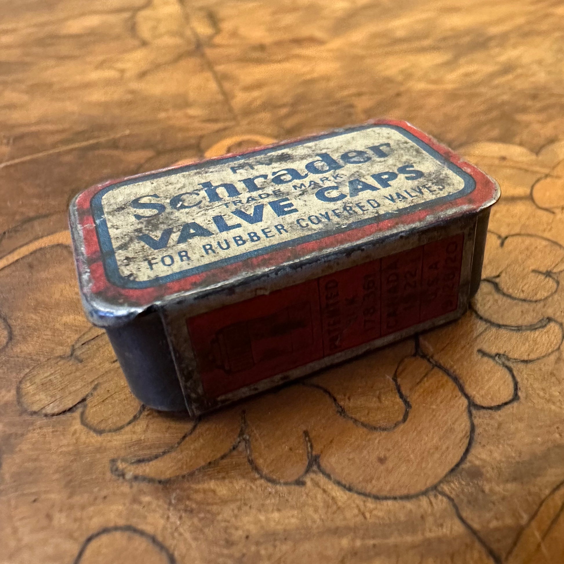 Schrader Valve Caps Tin Only