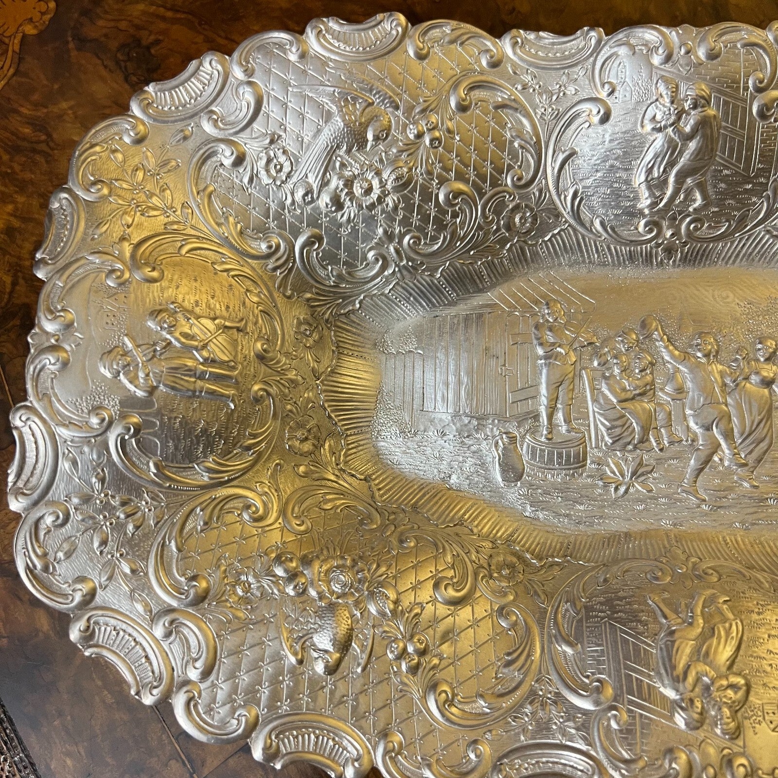 Silver Embossed Display Bowl