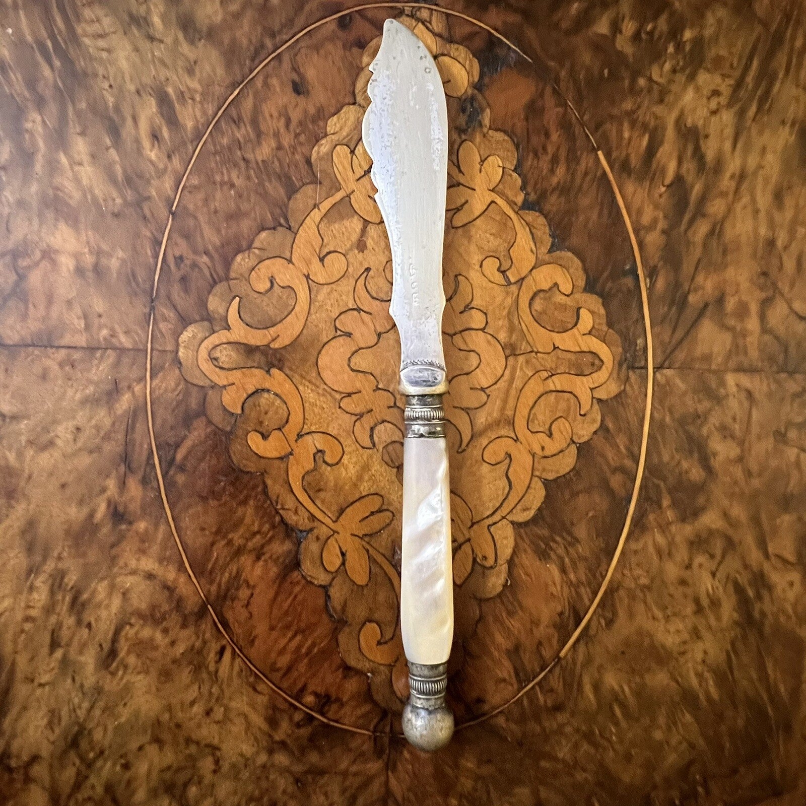 Silver Plate & Mother Of Pearl Butter Knife