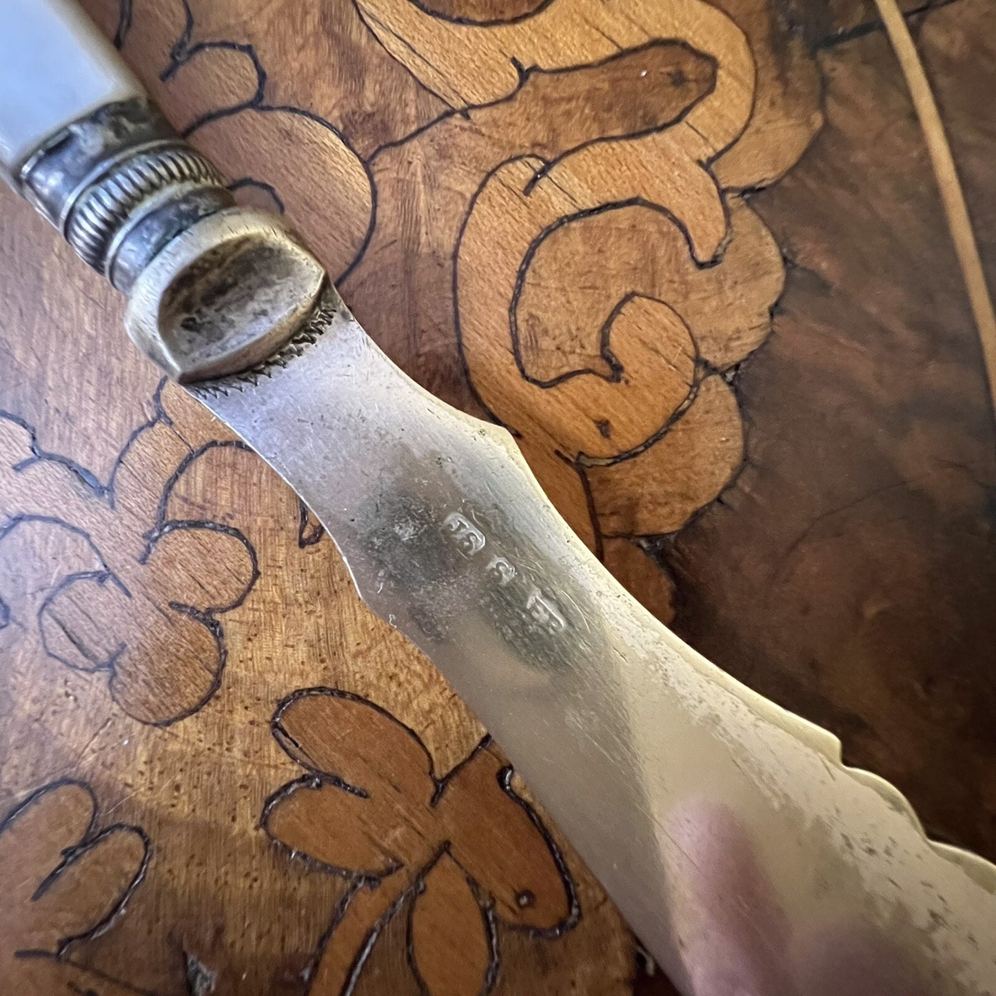 Silver Plate & Mother Of Pearl Knife