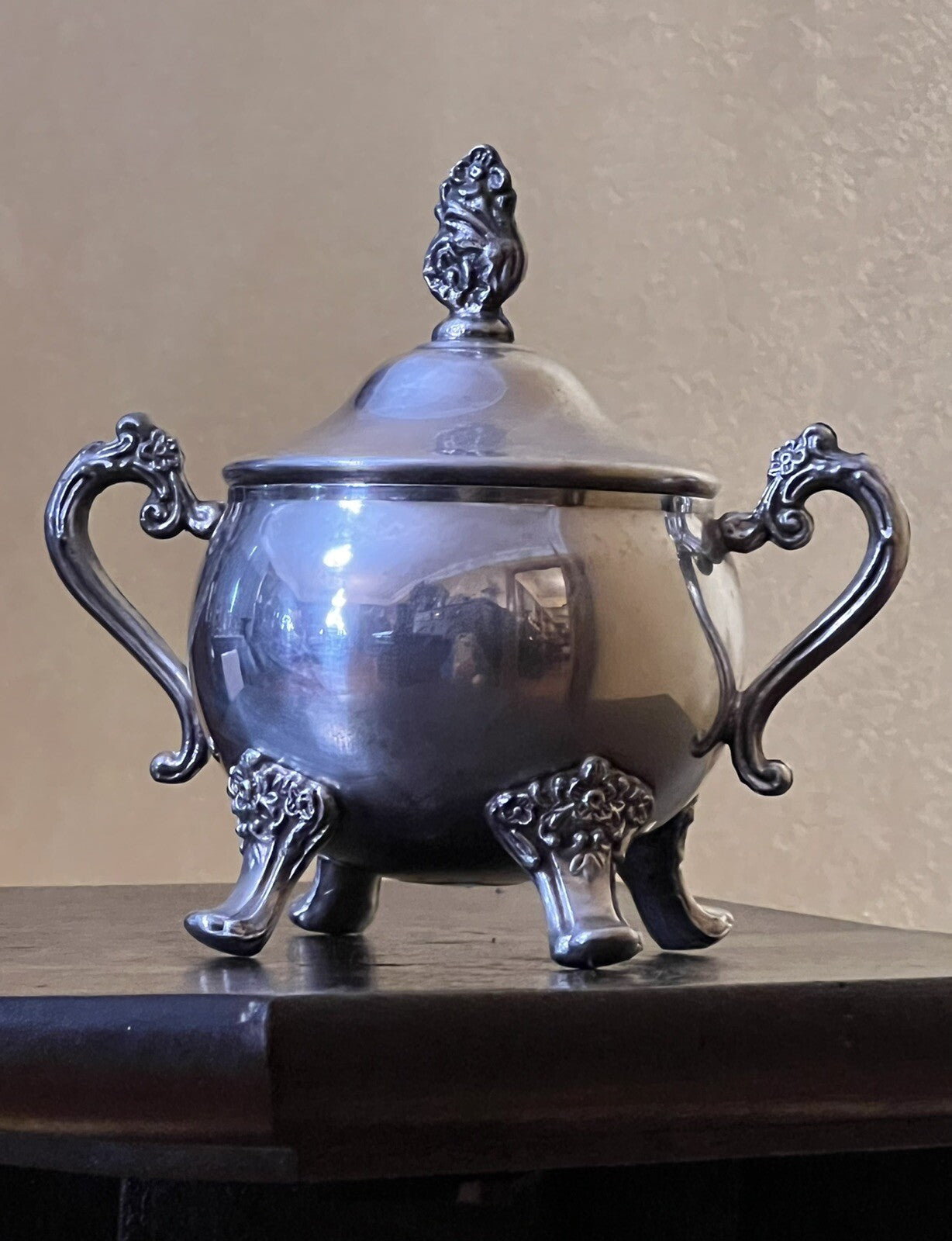 Vintage Silver Plated Sugar Bowl