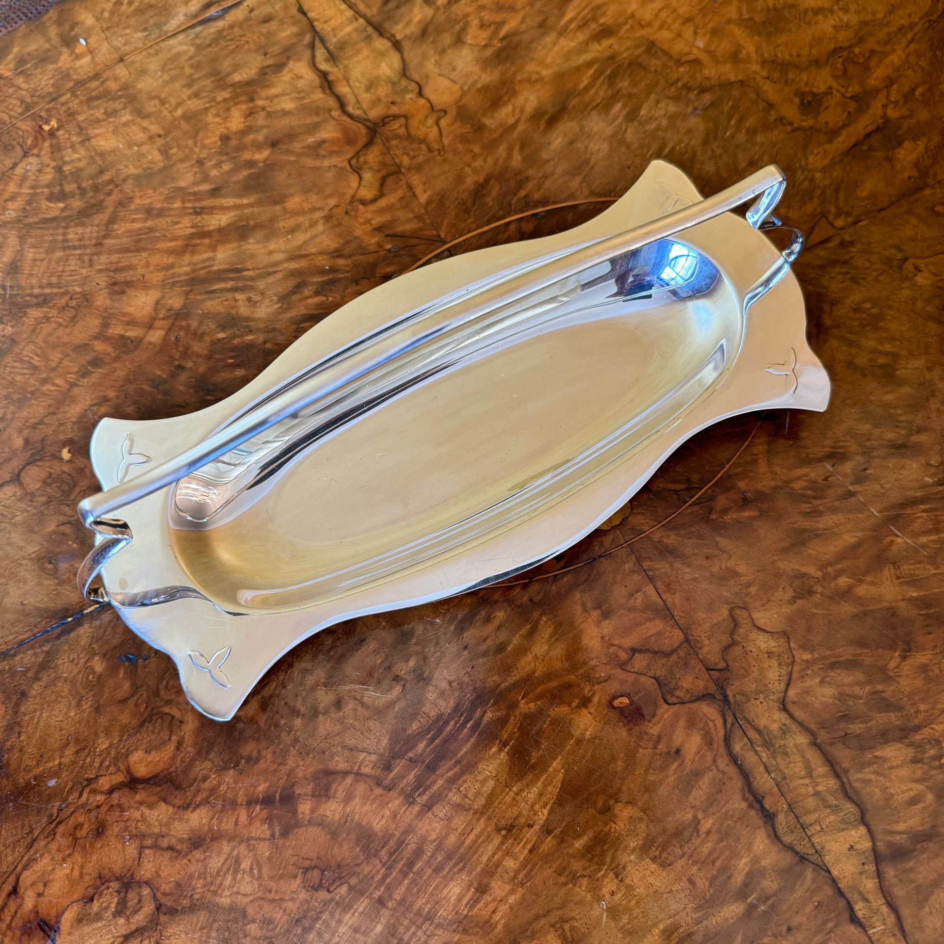 Silver Plated Tray With Handle