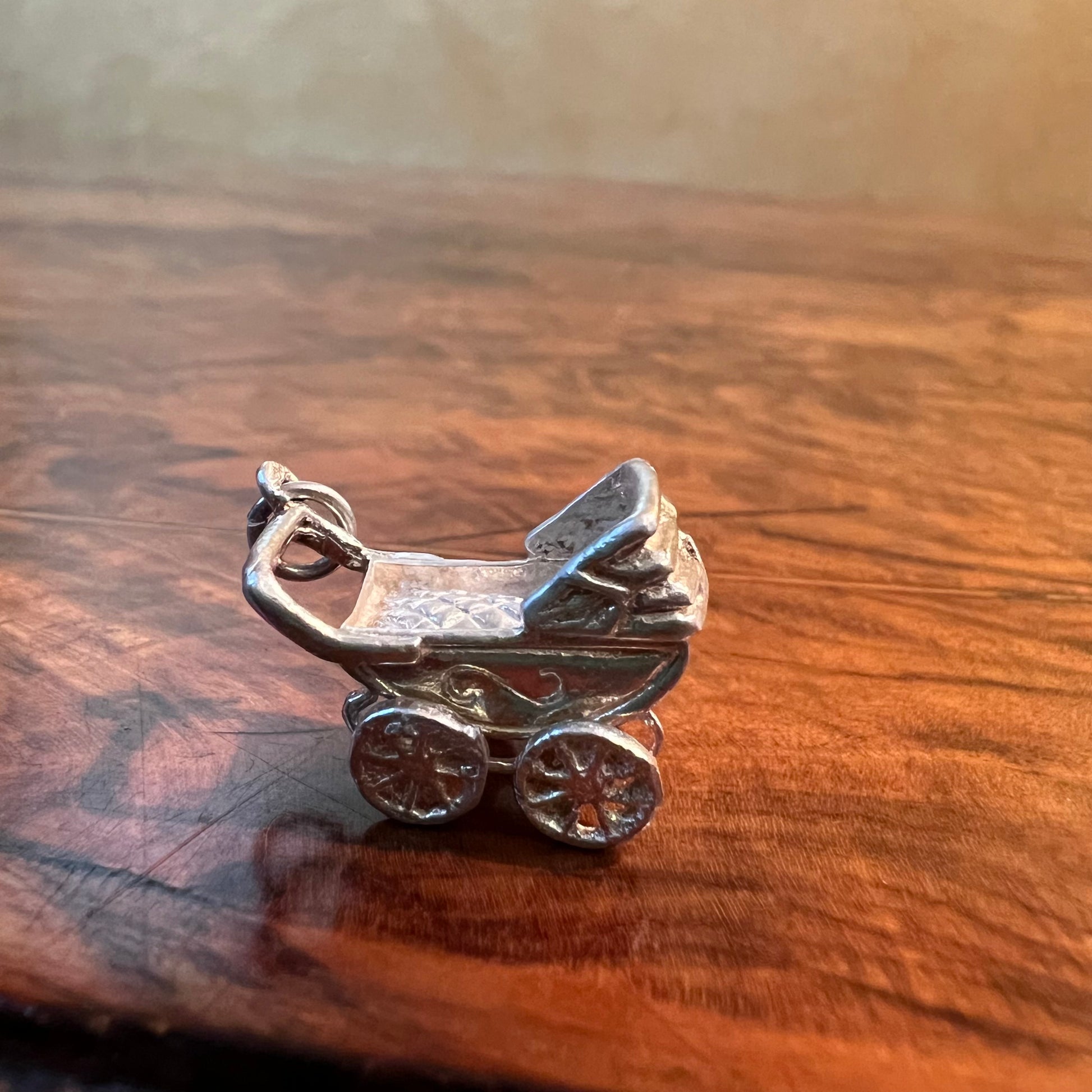 Silver Pram Charm Pendant