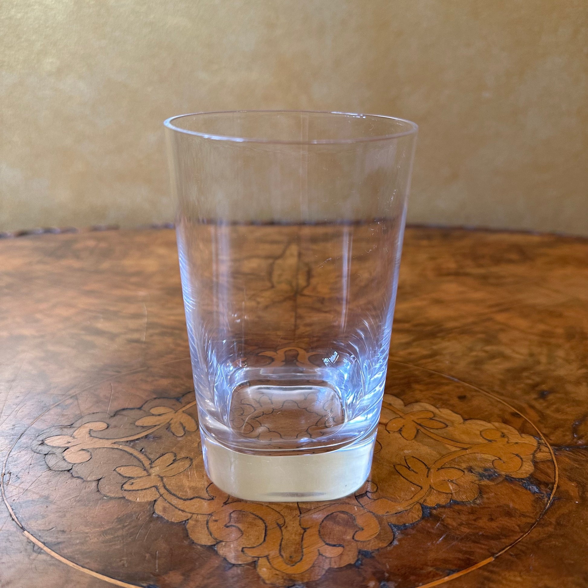 Square Base Round Top Drinking Glass
