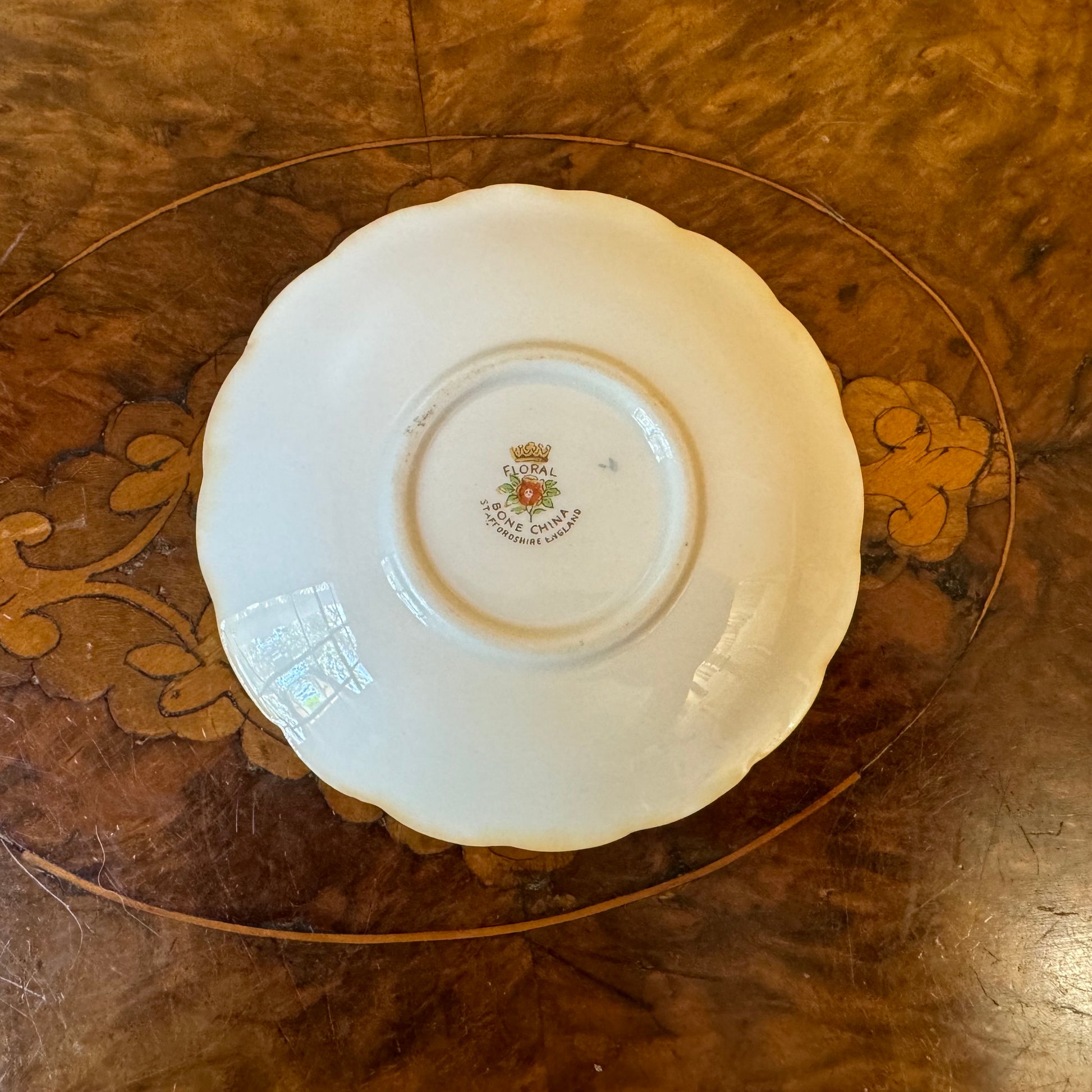 Staffordshire Floral Small Plate Dish