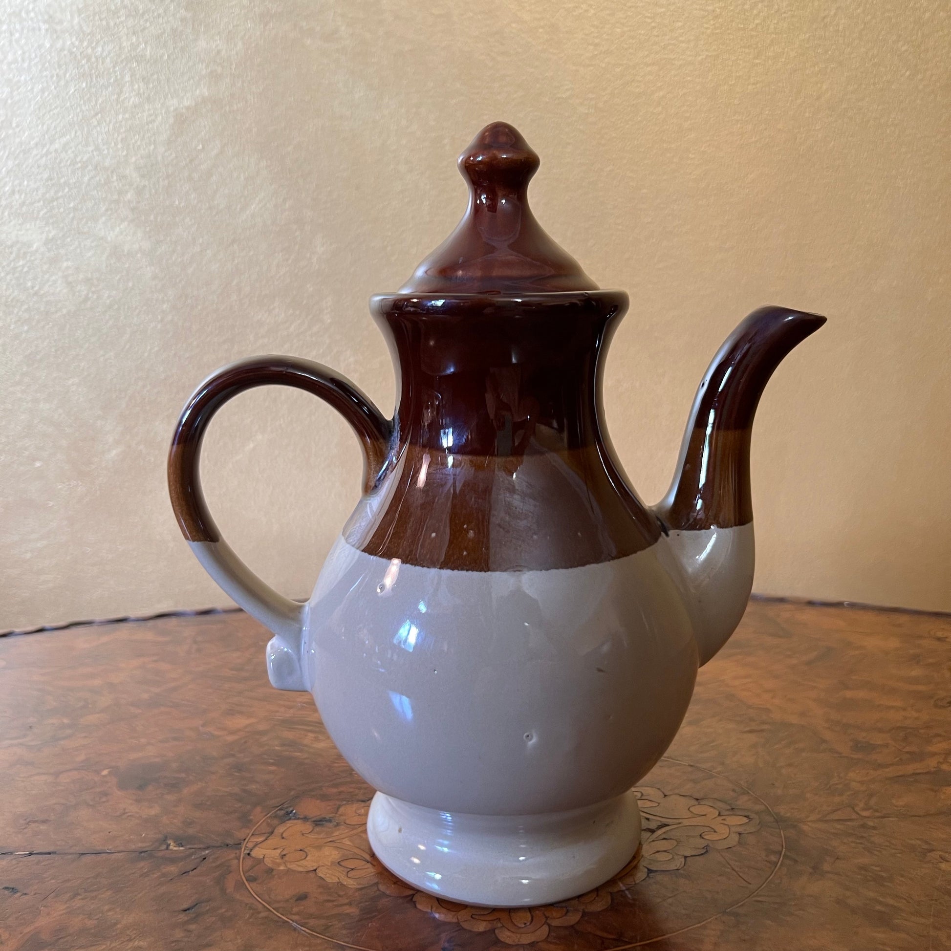 Stoneware Trio Colour Coffee Pot